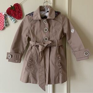 Michael Kors toddler fall winter holidays belted trench coat size 2t